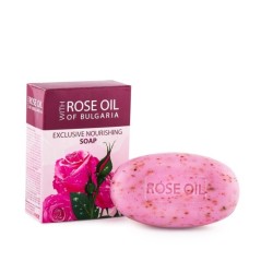 Mydło różane odżywcze z płatkami 100g Rose oil of Bulgaria
